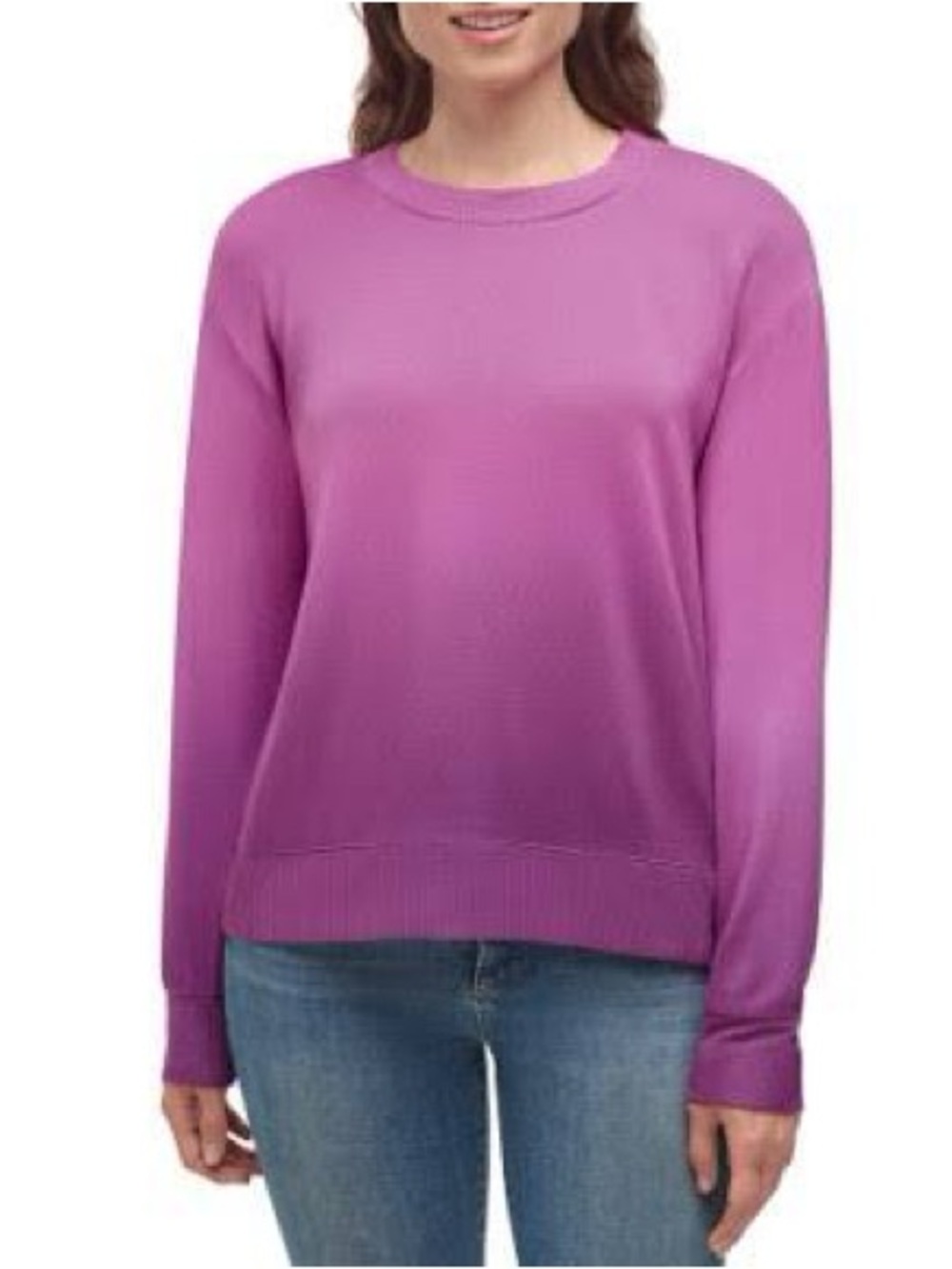 SPLENDID Orchid Purple Dip Dye Ombre Sweatshirt XL